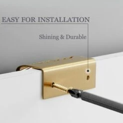 4 Pcs Poignée De Tiroir En Forme De Feuille 117mm Poignée De Meuble En Laiton Massif Pour Salon Cuisine Chambre -Fispool Magasin 88042489 3