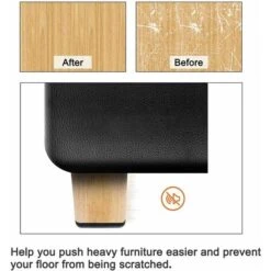 24 Pieces Patins Meubles Téflon 25mm Pied De Chaise Avec Vis Patins En Téflon PTFE Tampon Chaise Patin Glisseur Pied De Chaise à Visser Carrés Pour Bureau Chaise Sol -Fispool Magasin 88135682 4