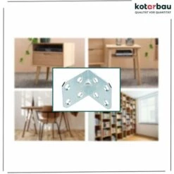 KOTARBAU Connecteur Coudé 30 X 30 X 30 X 1,5 Mm Avec Perles En Acier - Trous De Montage - Connecteur De Meubles - Galvanisé - Charge Lourde - Coude De Montage (25) -Fispool Magasin 88142975 3