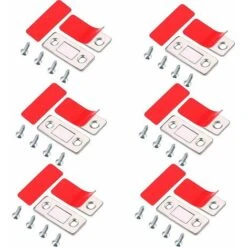 6 Pièces Aimant Porte Placard Loquet Magnétique Coller Ultra-Mince Loqueteaux Puissant Magnétiques Meuble Aimanté Aimants Fermeture Avec Adhésif Et Vis Pour Porte Coulissante Tiroirs Fenêtre Armoire T