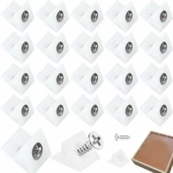 100 Pièces Renfort Tiroir Connecteur, Réparateur De Fond De Tiroir Petites Tiroir Cales De Réparation, Fixations Avec Vis Pour Réparer Les Affaissement Des Étagère Meuble