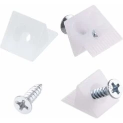 100 Pièces Renfort Tiroir Connecteur, Réparateur De Fond De Tiroir Petites Tiroir Cales De Réparation, Fixations Avec Vis Pour Réparer Les Affaissement Des Étagère Meuble -Fispool Magasin 88720110 3