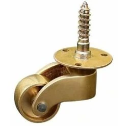 Roulettes De Meubles Universelles En Laiton, Roulettes En Laiton Massif, Roulettes Pivotantes Rotatives à 360 Degrés, Capacité De Charge 75 Kg, Vis Non Incluses,2pcs