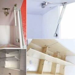 2 Pcs Verin Meuble Hydraulique Ressort Amortisseurs à Gaz D'origine Porte Armoire De Cuisine Bras Pneumatique Pour Levage De Porte Armoire Meuble Cuisine Amortisseur Charniè (100N) -Fispool Magasin 88919975 5