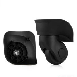 Paire De Roulettes De Valise Universelles De Rechange Durables En Caoutchouc Silencieux Multidirectionnelles Pour Roues De Réparation De Rechange Valise Bagages (petit Noir 2pcs) -Fispool Magasin 88920421 3