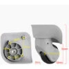 Paire De Roulettes De Valise Universelles De Rechange Durables En Caoutchouc Silencieux Multidirectionnelles Pour Roues De Réparation De Rechange Valise Bagages (petit Gris 2pcs)
