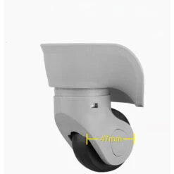 Paire De Roulettes De Valise Universelles De Rechange Durables En Caoutchouc Silencieux Multidirectionnelles Pour Roues De Réparation De Rechange Valise Bagages (petit Gris 2pcs) -Fispool Magasin 88920892 2