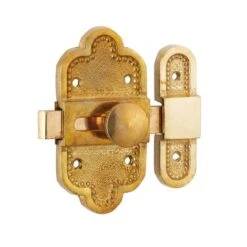 THIRARD - Verrou De Meuble Louis XVI, 40x80mm, Laiton Patiné