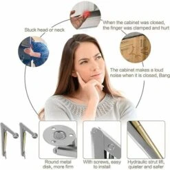 2pcs Vérin à Gaz 100N Superma, Amortisseurs à Gaz Verin Meuble Hydraulique Vérin à Gaz Hydraulique Ressort (Chargement 10kg ) -Fispool Magasin 89382910 3