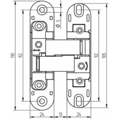Charnière Invisible Pour Portes, Lot De 2 Charnières Invisibles Pour Portes Lourdes, Charge De 40 Kg, Ouverture De 180º, Zamak 9 Charnière Invisible Pour Portes, Lot De 2 Charnières Invisibles Pour Portes Lourdes, Charge De 40 Kg, Ouverture De 180º, Zamak -Fispool Magasin 89384015 4