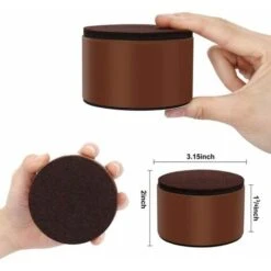 Rehausseur De Meubles En Acier Carbone De 1.96", Rehausseurs De Lit En Acier Carbone 3.15", Rehausseurs De Meubles Pour Meubles Hauteur 1.96" ,Rond Marron，Superma -Fispool Magasin 89385483 3
