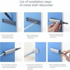 10 PCS Push To Open Aimant Poussoir Porte Placard Loquet Magnetique,Tampon Amortisseur Pour Armoire Tiroir,Ouvre Et Ferme La Porte Avec Pression Pour La Porte De L'armoire,Tiroir,Meuble Et Placard -Fispool Magasin 89947946 5