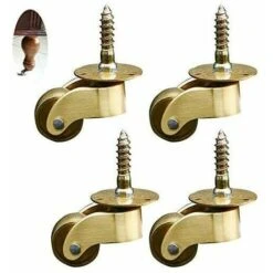 Roulettes 4X Roulettes Pivotantes Roulettes De Meubles En Laiton Roulettes De Transport Roulettes Pivotantes Roulettes Silencieuses Pour Meubles, Appareils Et équipements Petit Mini Ro