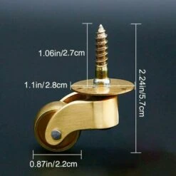 Roulettes 4X Roulettes Pivotantes Roulettes De Meubles En Laiton Roulettes De Transport Roulettes Pivotantes Roulettes Silencieuses Pour Meubles, Appareils Et équipements Petit Mini Ro -Fispool Magasin 90031407 5