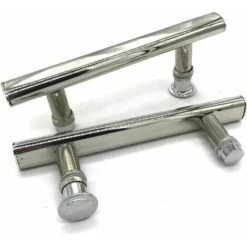2x Poignée De Porte De Douche Chromé Entraxe 145 Mm -Fispool Magasin 90519627 3