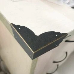 Lot De 12 Protections D'angle Vintage En Métal - Style Antique - Protection Des Bords De Meubles - Pour Table, Coffre, Boîte à Bijoux 10 Lot De 12 Protections D'angle Vintage En Métal - Style Antique - Protection Des Bords De Meubles - Pour Table, Coffre, Boîte à Bijoux -Fispool Magasin 90600783 4