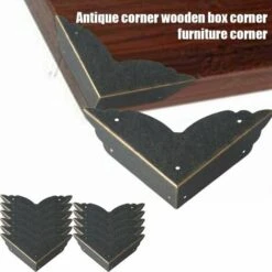 Lot De 12 Protections D'angle Vintage En Métal - Style Antique - Protection Des Bords De Meubles - Pour Table, Coffre, Boîte à Bijoux 11 Lot De 12 Protections D'angle Vintage En Métal - Style Antique - Protection Des Bords De Meubles - Pour Table, Coffre, Boîte à Bijoux -Fispool Magasin 90600783 5