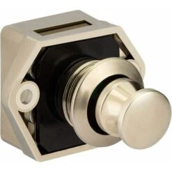 Bouton Poussoir Loquet - Sans Clé Serrure De Meuble Fermoir Bouton De Porte De Placard Pour RV Caravane De Moteur 2 Pièces Nickel -Fispool Magasin 90777185 3