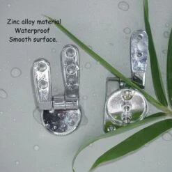 Attaches Charnière Abattant WC, Lot De 2 Charnières De Rechange Pour Lunette De Toilette Avec Fixations En Alliage -Fispool Magasin 91185519 3