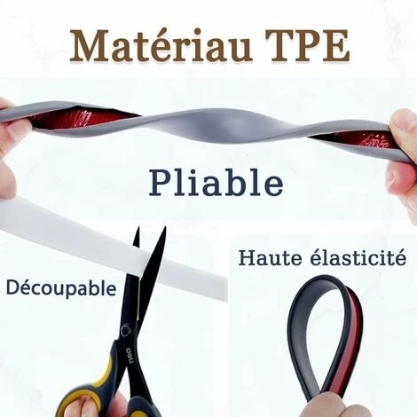 MINKUROW 2M Noir Forme De U 25MM Bande De Chant En Melamne Adhesive,Pas De Thermocollant Chêne Chant Plan De Travail Bande De Garniture,Caoutchouc Souple TPE Placage Bois Couvre Chant Pour Meubles 4 MINKUROW 2M Noir Forme De U 25MM Bande De Chant En Melamne Adhesive,Pas De Thermocollant Chêne Chant Plan De Travail Bande De Garniture,Caoutchouc Souple TPE Placage Bois Couvre Chant Pour Meubles – Image 2