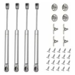 4pcs Verin A Gaz 80N Hydraulique Verin Verin Meubles Armoire Porte Porte Pour Armoires Bibliothèques Meubles (4, 80n)