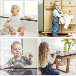 Protecteur D'angle Pour Bébé, (5,4 Cm + 8 Coins) Protège-coins à L'épreuve Des Bébés, Protection De Pare-chocs De Table épaisse, Coins Pré-collés 3M, Protection En Mousse De Caoutchouc Souple, Noir -Fispool Magasin 92493791 4