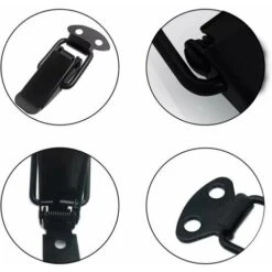 Moraillon Fermeture 8 Pcs Serrure Tension En Acier Inoxydable Serrure Caisse Verrouillage Du Levier Verrouillage Bascule Basculer La Fermeture Pour Coffret Boîte Tiroir Armoire Coffre Outils (201) Gro -Fispool Magasin 92502279 4