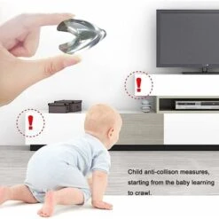 12PCS Protege Coin De Table,Coin Protection Bord Protection Bébés, Pour Coin Table Et Meuble Enfants, Protection Antichoc Pour Bébé Et Enfants, Pour Protection Bébé, Transparent -Fispool Magasin 92840597 4