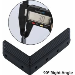 8Pcs Equerre Étagère Murale Support Étagère Mural Support En Forme De L Équerre De Fixation Pour Étagère Déco Cuisine Chambre Meubles Suspendus Placard 125 75 3mm Noir Fer -Fispool Magasin 92923575 5