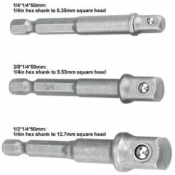 None Adaptateur Douille Embout Argent 3 Pièces