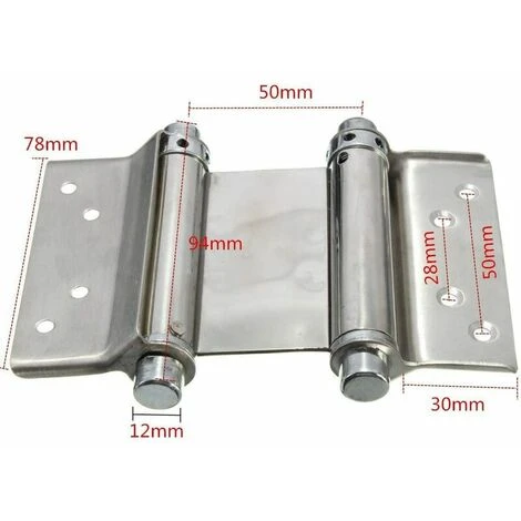 2 Pcs Charnières De Porte 3ih Charnieres De Double Action Ressort Charnières De Porte En Acier Inoxydable Pour Portes D'interieures Bar Cafe 4 2 Pcs Charnières De Porte 3ih Charnieres De Double Action Ressort Charnières De Porte En Acier Inoxydable Pour Portes D'interieures Bar Cafe – Image 2