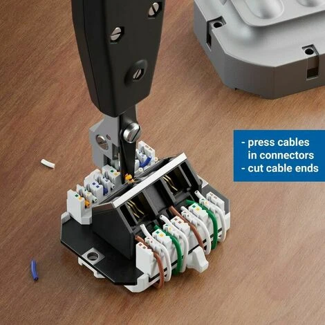 Outil De Pose Outil D'Installation Pour Prises Réseau Panneau De Brassage Cablage Réseau Simple - Noir 4 Outil De Pose Outil D'Installation Pour Prises Réseau Panneau De Brassage Cablage Réseau Simple - Noir – Image 2