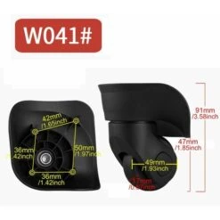 1 Paire De Valises Noires à Roulettes Pivotantes à 360 Degrés 91x107x49mm - BQLZR -Fispool Magasin 93406172 5