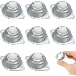 8 Pièces Roulettes à Billes, Transfert Roulettes De Meubles,Nylon Roulettes à Bille, Rouleaux à Billes En Nylon Et En Acier Inoxydable, Rotation à 360 Degrés, Pour Meubles, Etagères, Vitrines