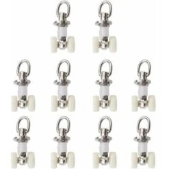 10 Pièces Rouleaux De Rail Planeur De Voie De Rideau Plastique Twin à Roulettes En Alliage D'aluminium