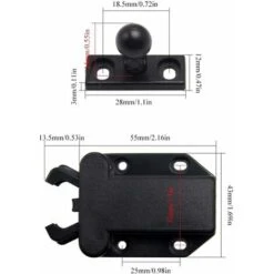 8 Pièces Loquets à Libération Tactile Loqueteau Pousse Lache Loquets De Porte Non Magnétiques Pour Placard Meubles Porte Armoire Loquet Tactile Noir -Fispool Magasin 95034090 2