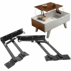 Pièces Pliage Ascenseur Lift Up Ressort Mécanisme De Plateau Pour Meubles Accessoires Table De Fixation Charnière (Noir) -Fispool Magasin 95134412 4