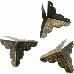 24 Pièces 25MM Coins De Protection Coin En Bronze Antique Style Vintage Coins De Protection Des Bords Pour La Boîte Bois Vintage, Boîte à Bijoux, Boîte Cadeau, Petits Accessoires -Fispool Magasin 95323135 3