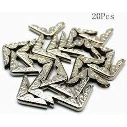 20pcs Protecteurs De Coin De Livre Pour Photo, Carnet,Albums, Scrapbooking (Argent) -Fispool Magasin 95323218 3