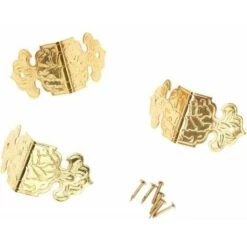 Lot De 6 équerres De Protection D'angle En Laiton Pour Bureau, Boîte à Bijoux, Cadre Photo, Accessoires Or -Fispool Magasin 95323296 5