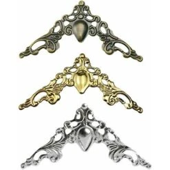 Coin Bord Protecteur 30 Pièces Coin Décoratif Protection Couverture Coin Bord Protecteur Pied D’Angle Livre Decoration Protection Meuble Pour Bordure De Boîte En Bois Boîte à Bijoux