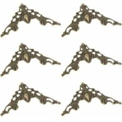 Photo Album Coin Décoratif Protecteur Couverture Vintage En Métal Livre Coin Protecteur 24 Pièces (Antique)