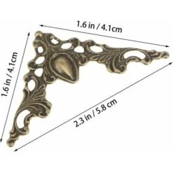 Photo Album Coin Décoratif Protecteur Couverture Vintage En Métal Livre Coin Protecteur 24 Pièces (Antique) -Fispool Magasin 95323361 4