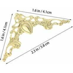 Photo Album Coin Décoratif Protecteur Couverture Vintage En Métal Livre Coin Protecteur 24 Pièces (Or) -Fispool Magasin 95323400 5