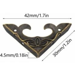 20 Pièces Protecteurs De Coin De Livre,Coin Protecteurs En Métal,Protecteurs En Métal,Rétro Coin Décoratif Protecteur De Décor Pour Bijoux,boîte En Bois,Petits Accessoires Angle Support Antique -Fispool Magasin 95323441 4