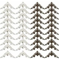 40 Pièces Protecteur De Coin En Métal Coin Décoratif, Coin Bronze Antique Antique Décoration D'angle En Métal, Peut être Utilisé Pour Les Livres, Cadres Photo, Boîtes Antiques