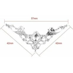 Coin De Boîte Antique, 40Pcs Protecteurs De Coin En Métal Garde Bord Pad De Couverture Décorative Pour Le Livre Scrapbooking Albums Menus(argent) -Fispool Magasin 95323630 4