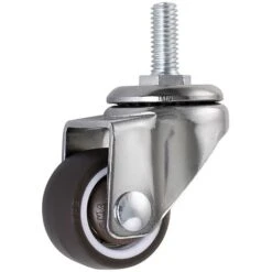 4 PCS Roue Pivotante, Roulettes Pour Meubles à Tige 25mm En M6 × 15, Roulettes Pivotantes En Caoutchouc, Pourchariots, Chariot, Lit Bébé, Meuble, Table, Capacité De Chargement 15kg Par Roue -Fispool Magasin 95442706 2