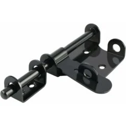 Verrou De Porte Loquet Porte Coulissante Verrou De Portail 15 Cm Avec Trou Pour Cadenas Serrure De Porte Extérieure Ou Intérieure, Acier Inoxydable Noir. -Fispool Magasin 95518228 4