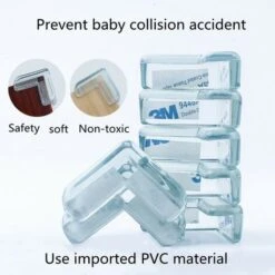 LITZEE 　Lot De 12 Protections D'angle Transparentes En Forme De L Pour Bébé - Protection Contre Les Chocs - Protection D'angle Contre Les Blessures - Anti-collision -Fispool Magasin 95631673 3